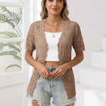 Zeagoo Women's Short Sleeve Cardigan V-Neck Button up Sweater