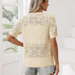 Zeagoo Women's Short Sleeve Cardigan V-Neck Button up Sweater