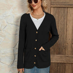 Zeagoo Women's V Neck Button Long Cardigan Sweater