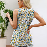 Zeagoo Women's Tank Tops Pleated Floral Flowy Boho Tunic Shirts