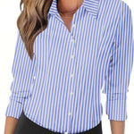 Zeagoo Womens Button Down Shirts Long Sleeve V Neck Tops