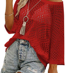 Zeagoo Womens Summer Outfits Crochet Hollow Out Tops