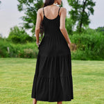 Zeagoo Womens Long Dress Adjustable Strap Floral Casual Dress