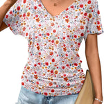 Zeagoo Women's Short Sleeve Shirts V Neck Blouse