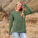 Zeagoo Women's Long Sleeve Sweater Casual Ribbed Knit Pullover