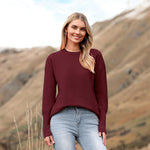 Zeagoo Women's Long Sleeve Sweater Casual Ribbed Knit Pullover