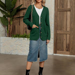 Zeagoo Women's V Neck Button Long Cardigan Sweater