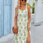 Zeagoo Womens Elastic Sleeveless Cami A Line V Neck Sundress