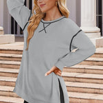 Zeagoo Women's Oversized Sweatshirts Hoodies Side Zipper Pullover