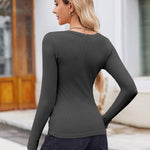 Zeagoo Women's Long Sleeve Scoop Neck Shirts