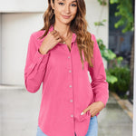 Zeagoo Womens Button Down Shirt Long Sleeve Classic-Fit Shirts
