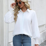 Zeagoo Womens Button Down Shirts Smocked Cuffed Blouse