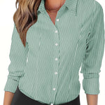 Zeagoo Womens Button Down Shirts Long Sleeve V Neck Tops