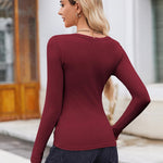 Zeagoo Women's Long Sleeve Scoop Neck Shirts