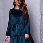 Zeagoo Women's Long Sleeve Elegant Velvet Dress (DE Only)
