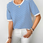 Zeagoo Womens Sweaters Short Sleeve Top