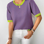 Zeagoo Womens Sweaters Short Sleeve Top
