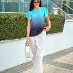 Zeagoo Womens Summer Tops Crewneck Short Sleeve Shirts Casual Basic Ruffle T Shirt Fashion Cute Blouse 2024