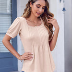 Zeagoo Womens Summer Tops Casual Puff Short Sleeve T Shirts