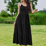 Zeagoo Womens Long Dress Adjustable Strap Floral Casual Dress