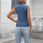 Zeagoo Women's Mock Turtle Neck Sweater Vest Shirts