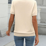 Zeagoo Womens Summer Short Sleeve Tops Pullover Sweaters