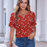 Zeagoo Womens Casual Short Sleeve V Neck Shirts