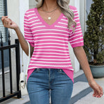 Zeagoo Womens Sweater Casual Short Sleeve Pullover Tops
