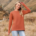 Zeagoo Women's Long Sleeve Sweater Casual Ribbed Knit Pullover