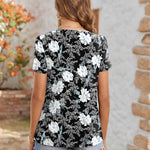 Zeagoo Women's Tunic Tops Short Sleeve Floral Boho Casual T Shirts