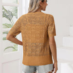 Zeagoo Women's Short Sleeve Cardigan V-Neck Button up Sweater