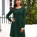 Zeagoo Women's Knitted Dress Long-Sleeve Elegant Dresses (DE Only)