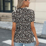 Zeagoo Womens T Shirts Short Sleeve Pleated Dressy Loose Tops