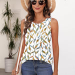Zeagoo Women's Tank Tops Crew Neck Sleeveless Floral Tops