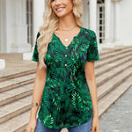 Zeagoo Womens Short Sleeve Tops V-Neck Tshirts