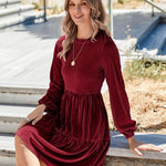 Zeagoo Women's Long Sleeve Elegant Velvet Dress (DE Only)