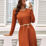 Zeagoo Women's Knitted Dress Long-Sleeve Elegant Dresses (DE Only)