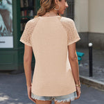 Zeagoo Womens Lace Short Sleeve Shirts Summer Tops