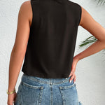 Zeagoo Women's Summer Crop Tank Tops 2024 Casual Crewneck Cropped Tops Graphic Loose Fit Sleeveless Shirts
