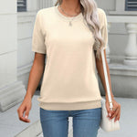 Zeagoo Womens Summer Short Sleeve Tops Pullover Sweaters