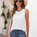 Zeagoo Women's Tank Tops Crew Neck Sleeveless Floral Tops
