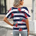 Zeagoo Women's Short Sleeve Shirts V Neck Blouse
