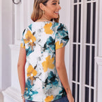 Zeagoo Womens Tops Petal Short Sleeve Summer Casual Shirts