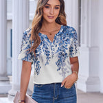 Zeagoo Womens Casual Short Sleeve V Neck Shirts