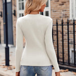 Zeagoo Womens Long Sleeve T Shirts V-Neck Slim Fitted Knit Top