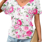Zeagoo Women's Short Sleeve Shirts V Neck Blouse