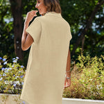 Zeagoo Womens Button Down Shirt Dress Cotton Linen Dress