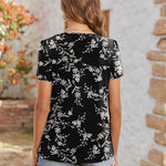 Zeagoo Women's Tunic Tops Short Sleeve Floral Boho Casual T Shirts