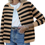 Zeagoo Women's Knit Cardigan Long Sleeve Open Front Cropped Jackets