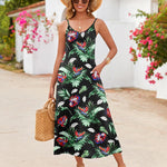 Zeagoo Womens Maxi Dress Spaghetti Strap Casual Printed Dress